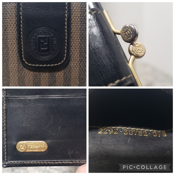 Vintage Fendi Pequin Stripe Bifold Kisslock Wallet - Picture 4 of 10